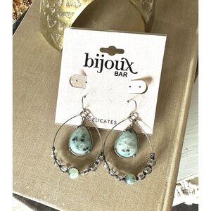 Bijoux Bar jasper dangle earrings NEW